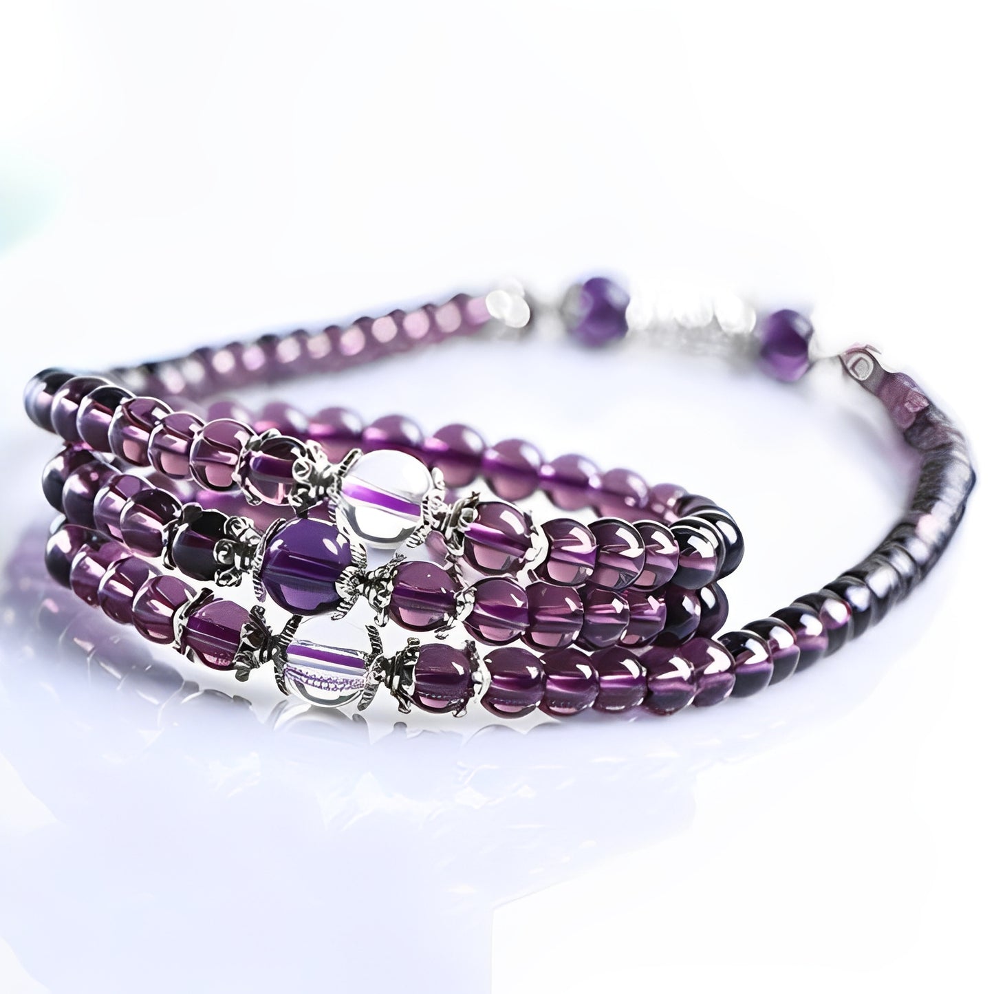 Mia – Bracelet & Collier Spirituel Améthyste
