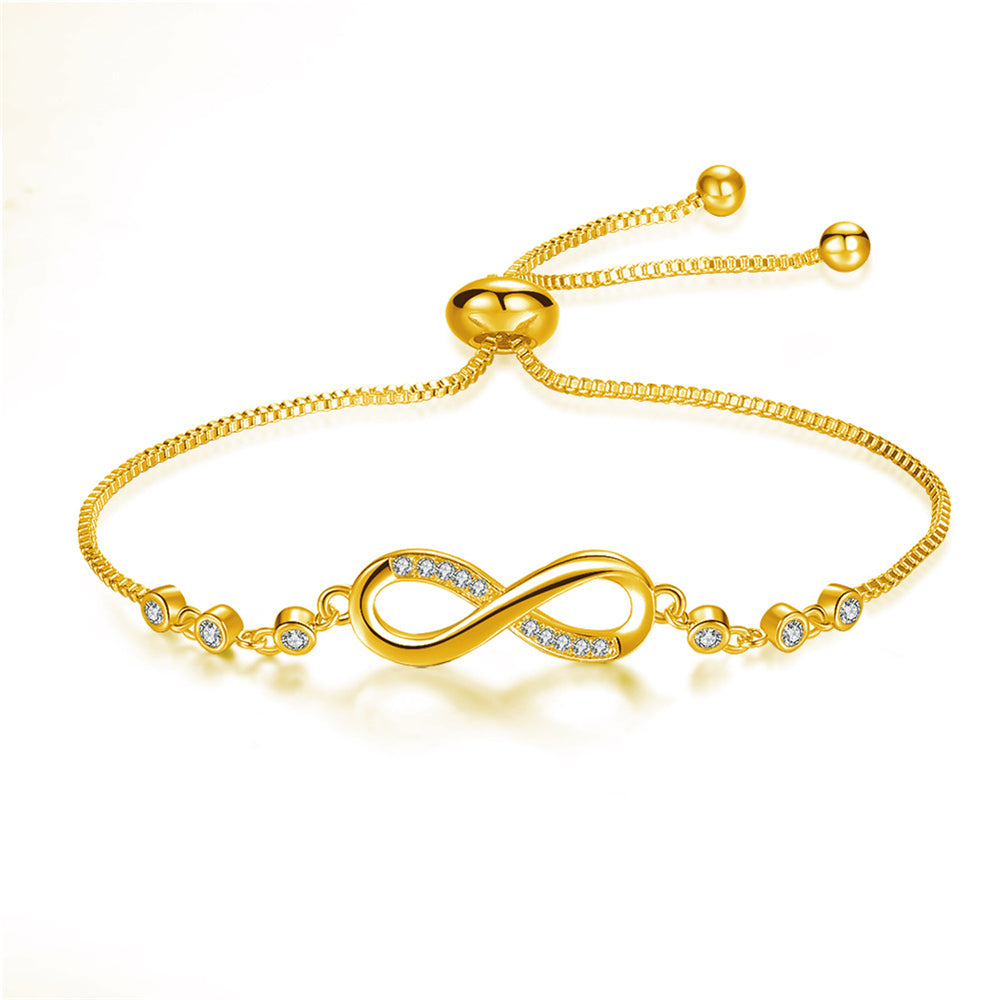 Megan – Bracelet Infini Ajustable en Argent