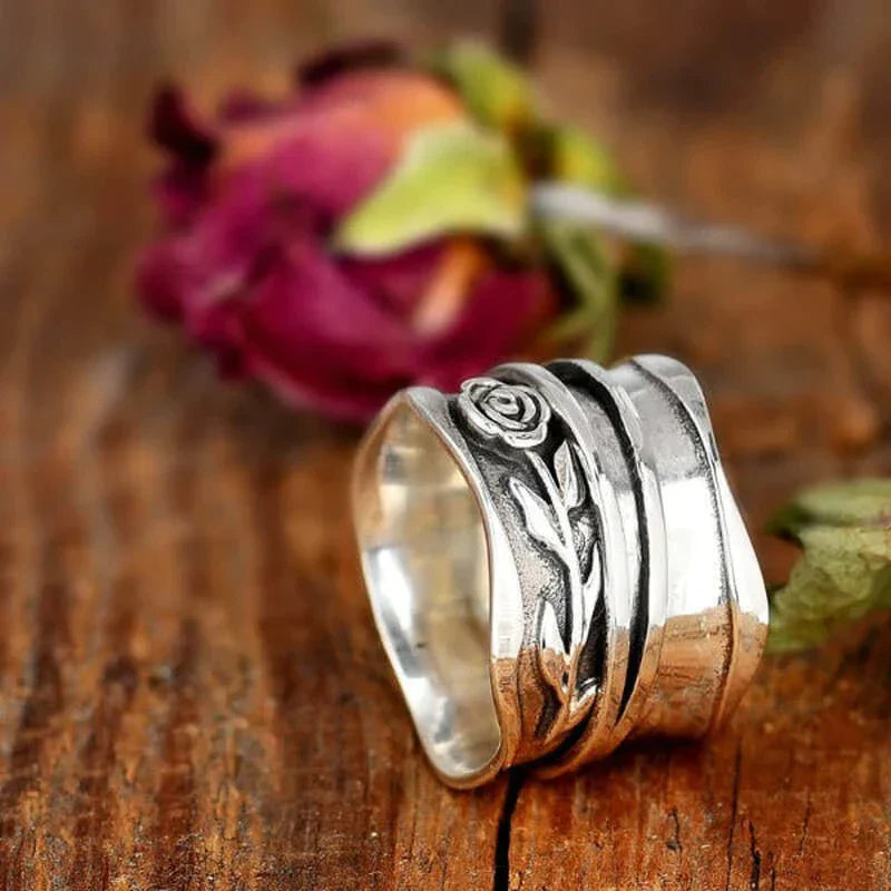 Lilwen – Bague Fleur Vintage en Argent