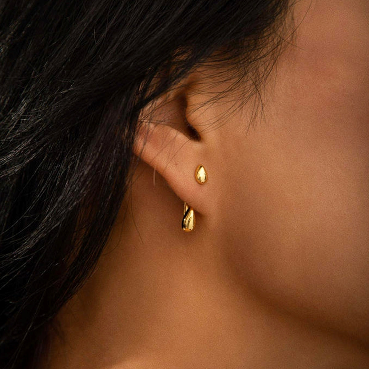 Nowee – Boucles d'oreilles puces goutte d'eau