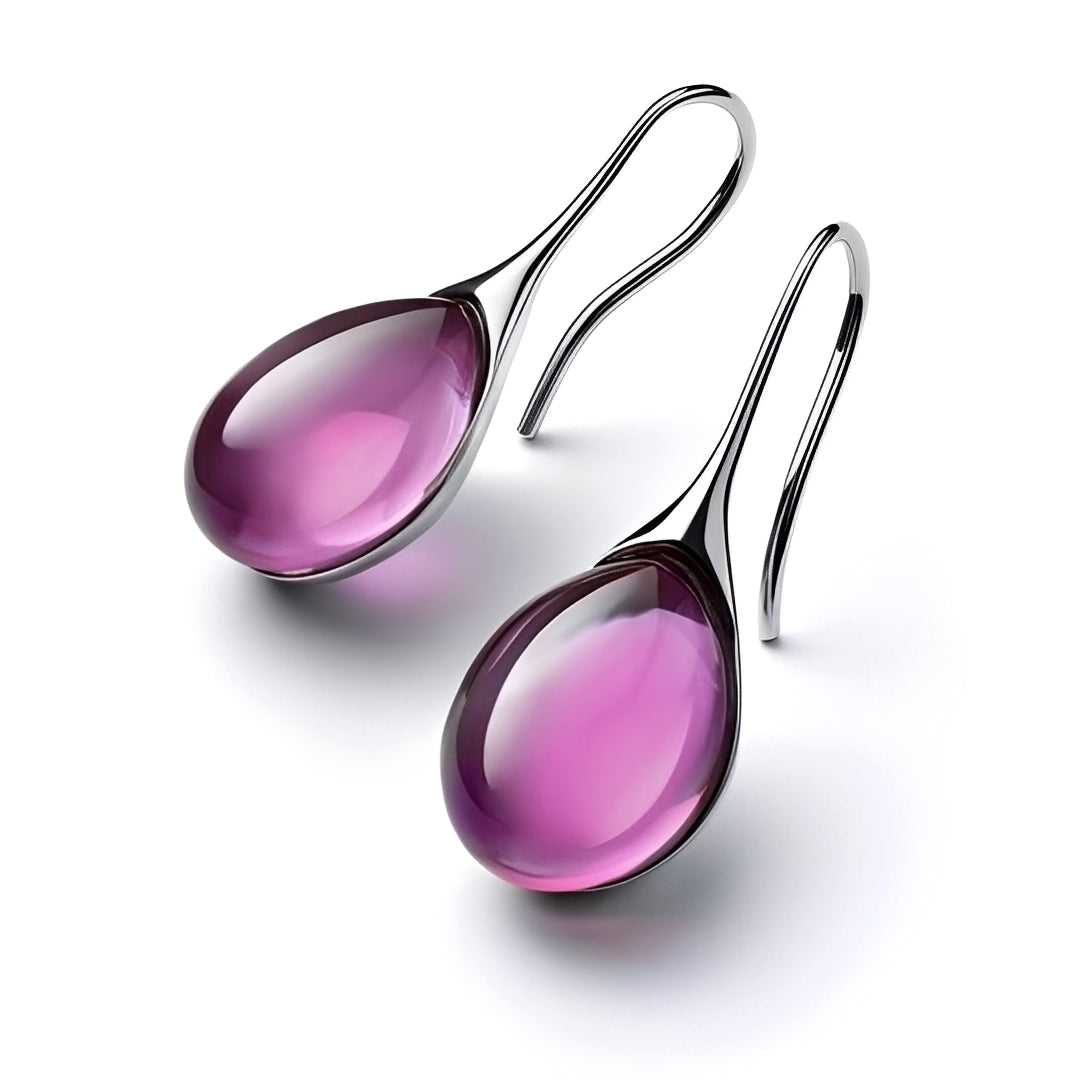 Isaline – Boucles Pendantes Cristal Brillant Or & Argent