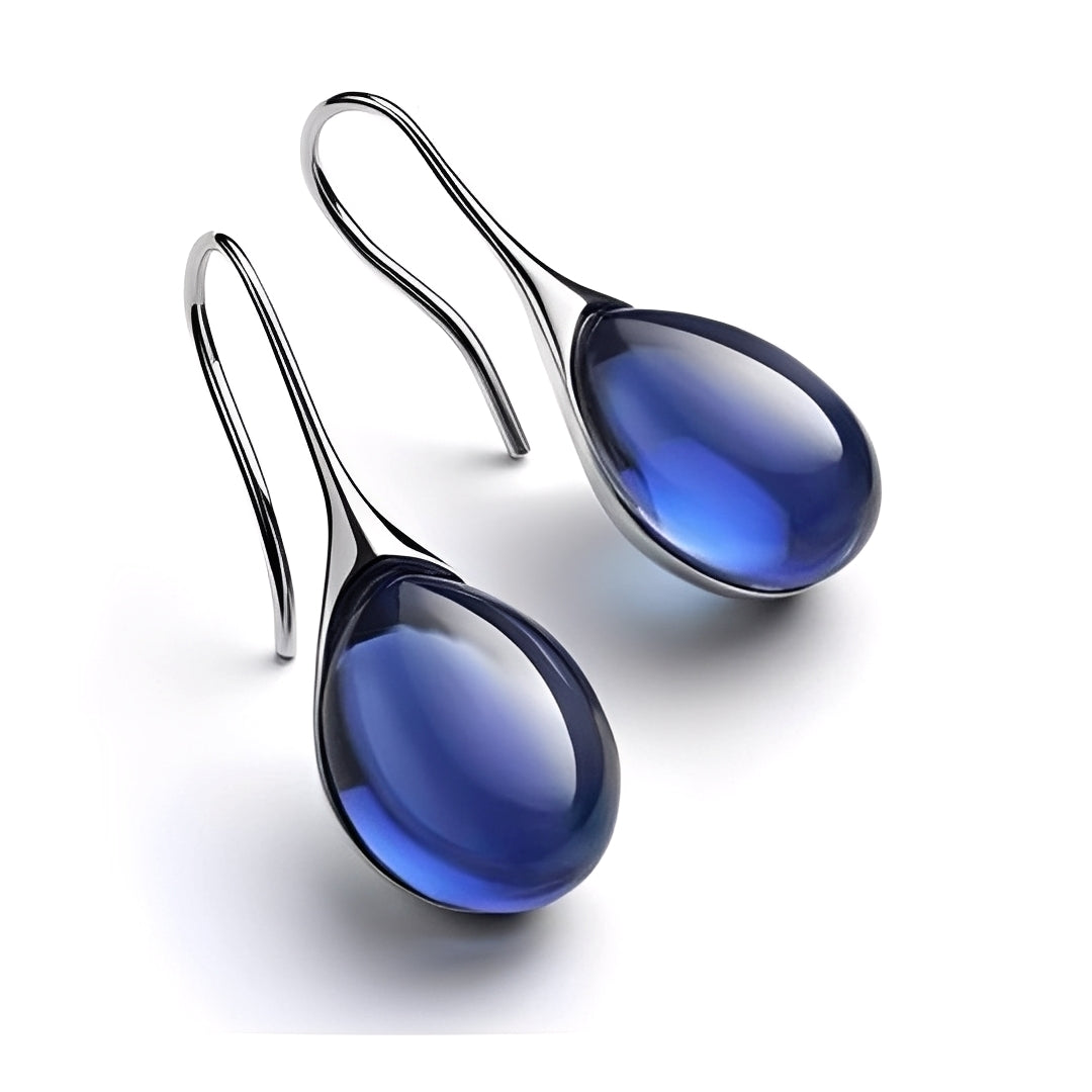 Isaline – Boucles Pendantes Cristal Brillant Or & Argent