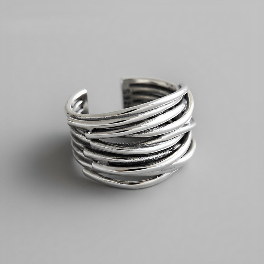Alma – Bague Superposée Ajustable en Argent Sterling 925