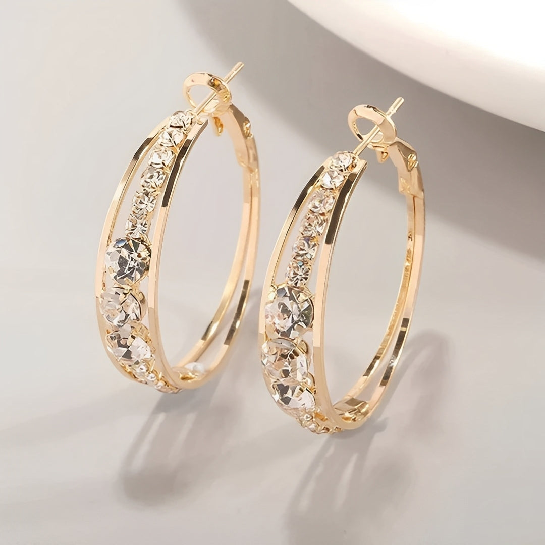 Alina – Boucles d'Oreilles Créoles Élégantes avec Éclat