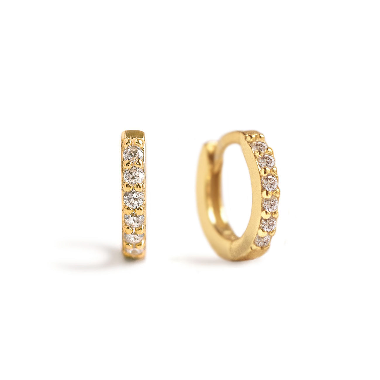 Pave - Boucles d'oreilles Huggie en zircon