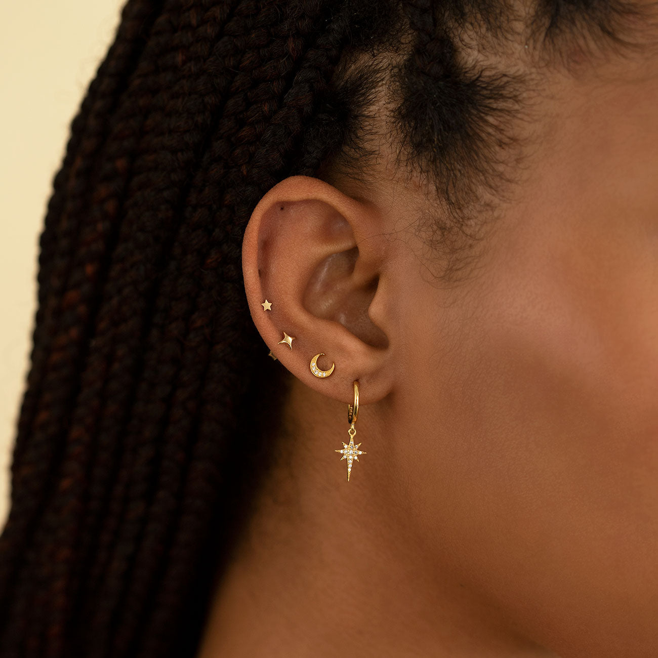 Kathryn - Boucles d'oreilles étoiles évasées