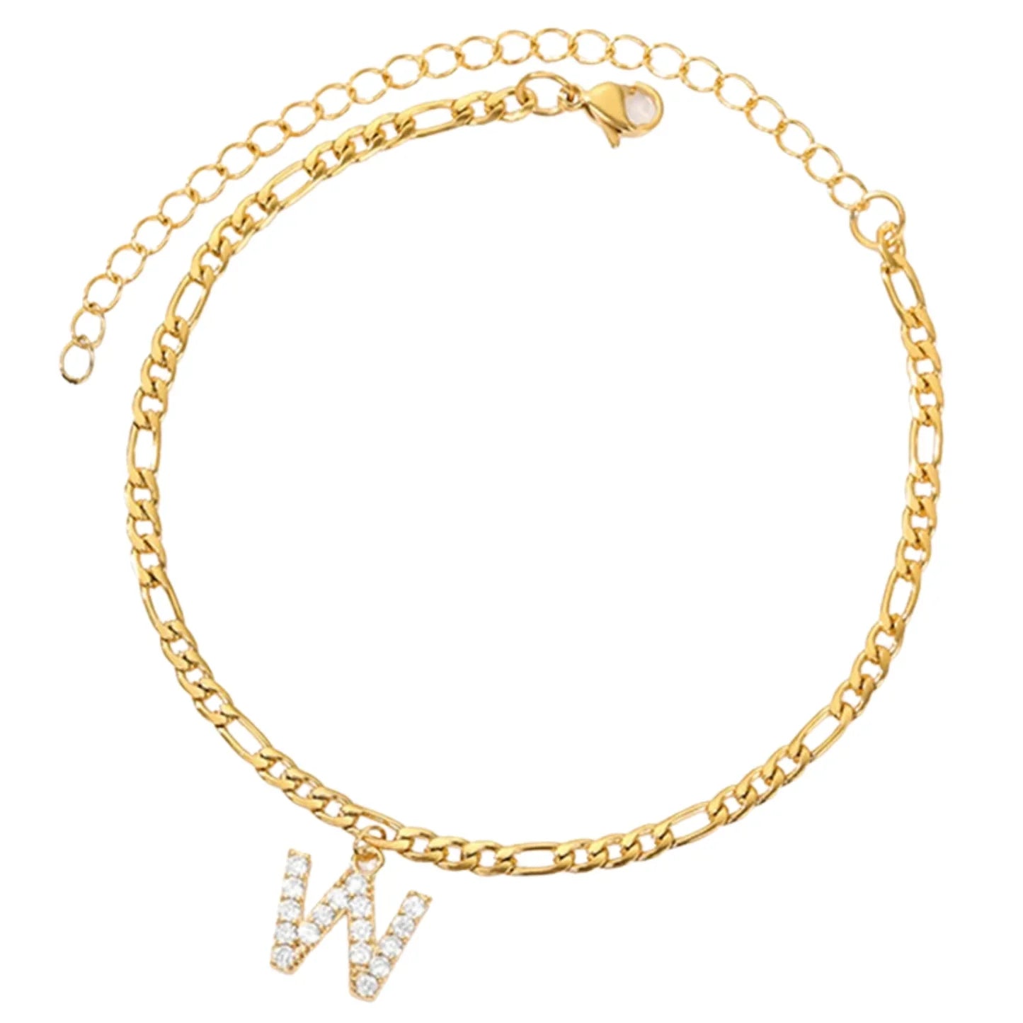 Bracelet de cheville Love Initial - Avec votre initiale