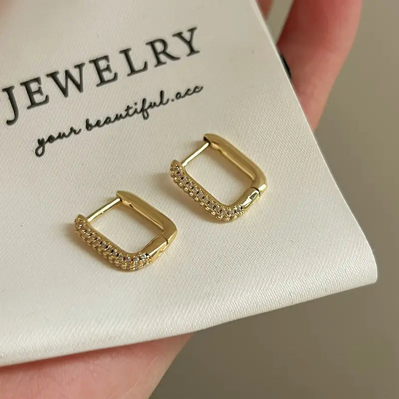 Janice – Boucles d’Oreilles Carrées Géométriques