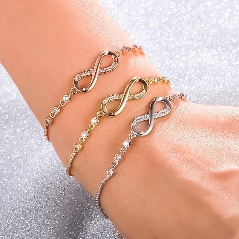 Megan – Bracelet Infini Ajustable en Argent