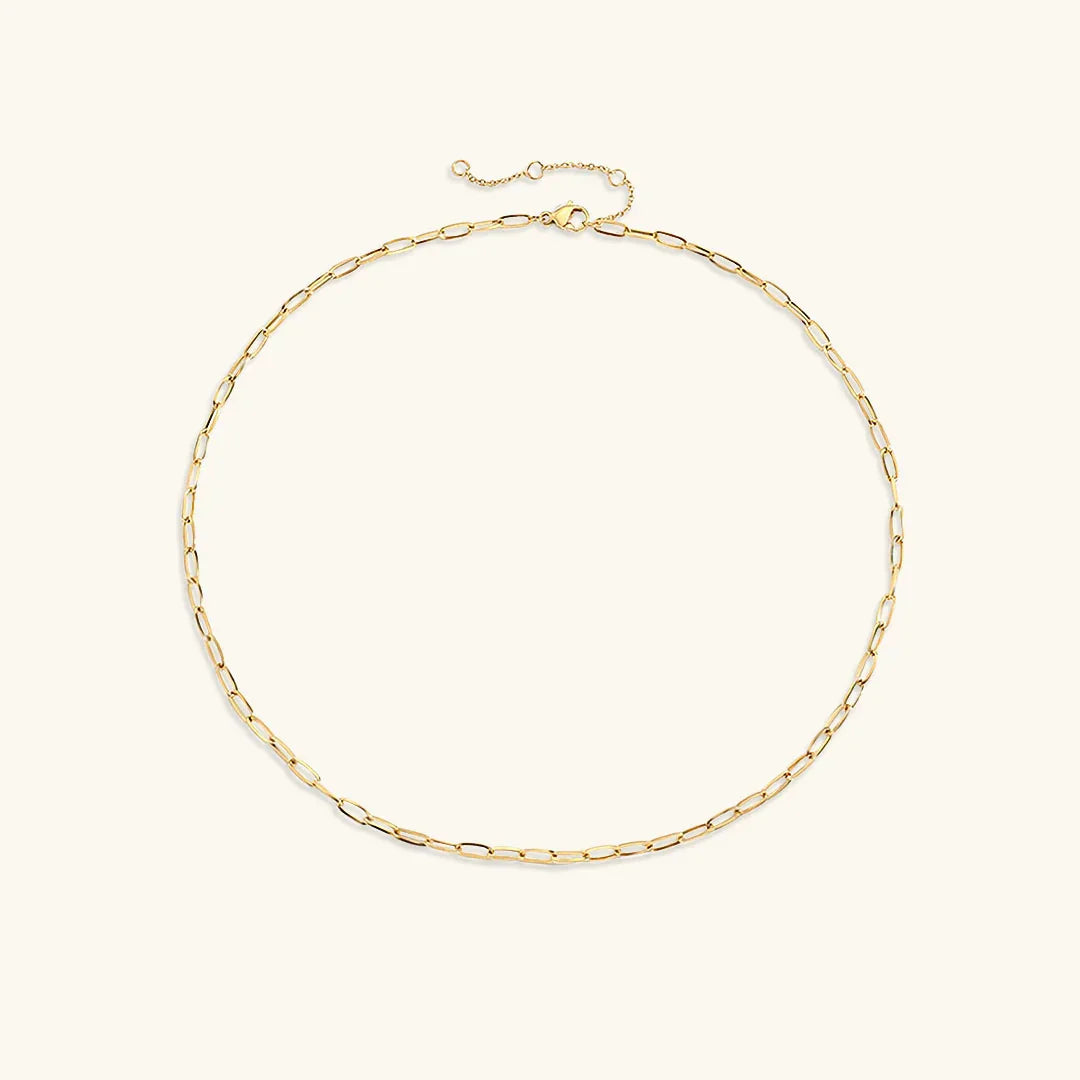 Nadia – Collier Chaîne Paperclip en Or Élégant