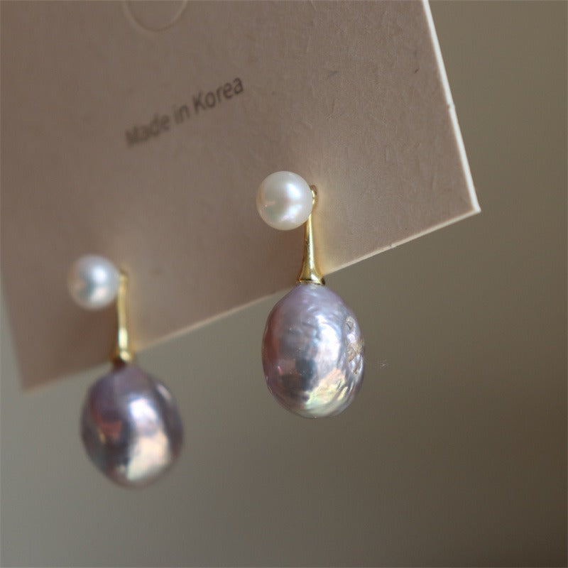 Viola – Boucles d’Oreilles Élégantes à Perles Violettes