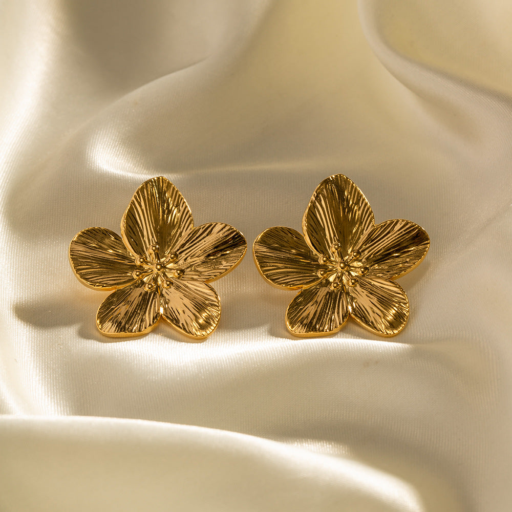 Allysa - Boucles d'oreilles en or avec fleurs