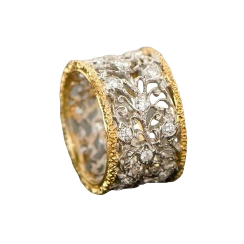 Ivyra – Bague Vintage Feuillage en Zirconium