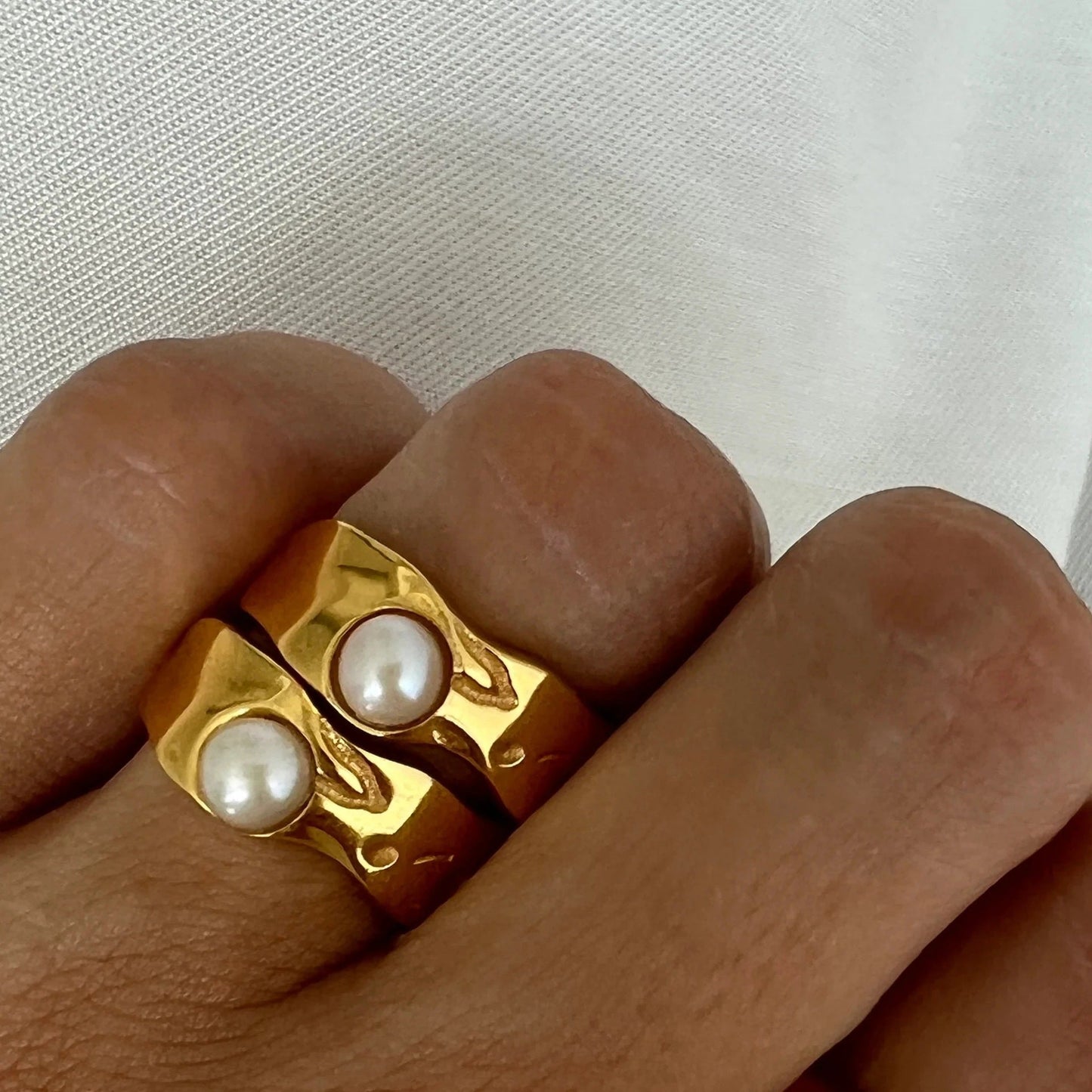 Zayra – Bague Vintage avec Perle Naturelle en Or