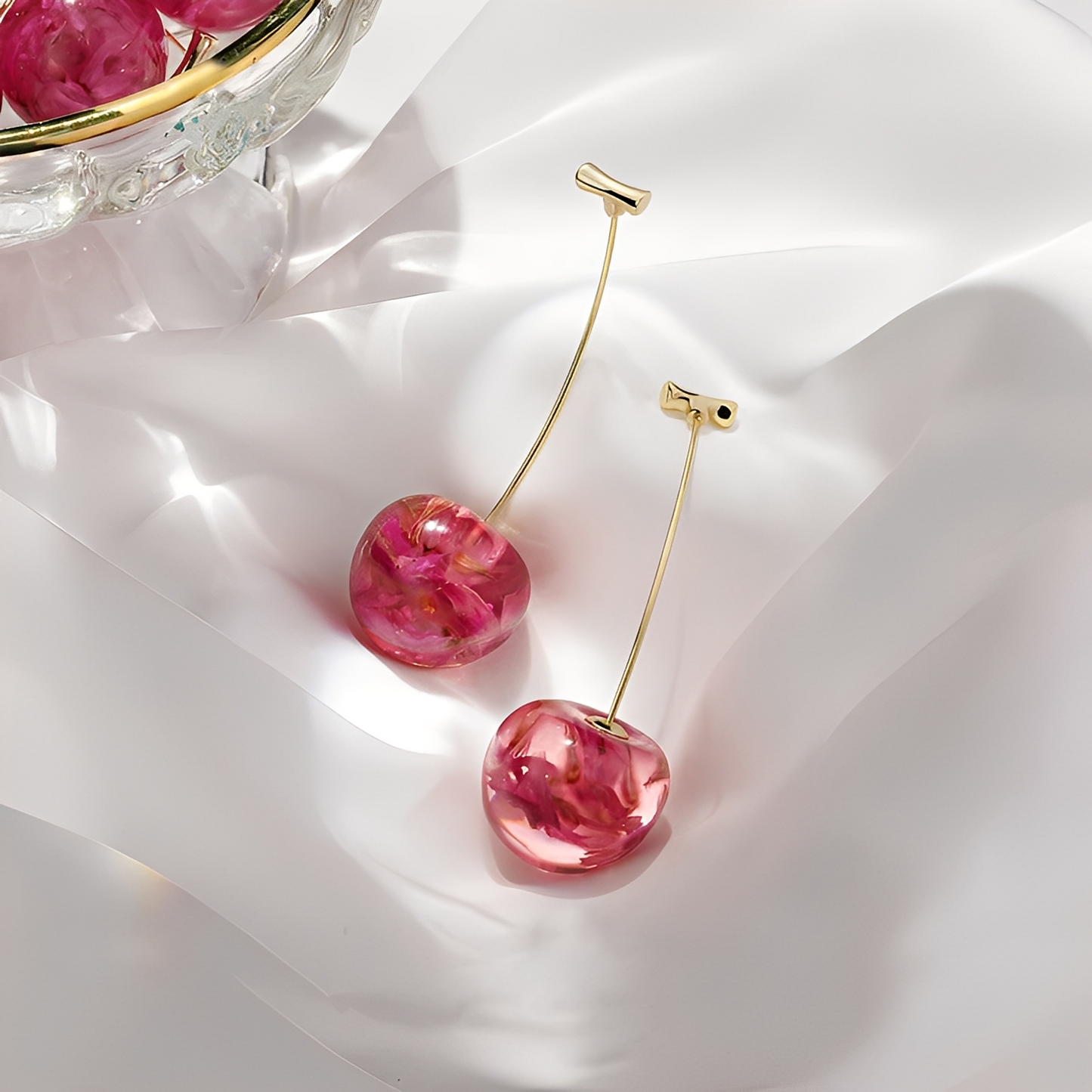 Merly – Boucles Cerise Dorée & Rose