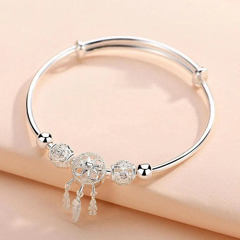 Nayeli – Bracelet Attrape-Rêves Ajustable en Argent 925