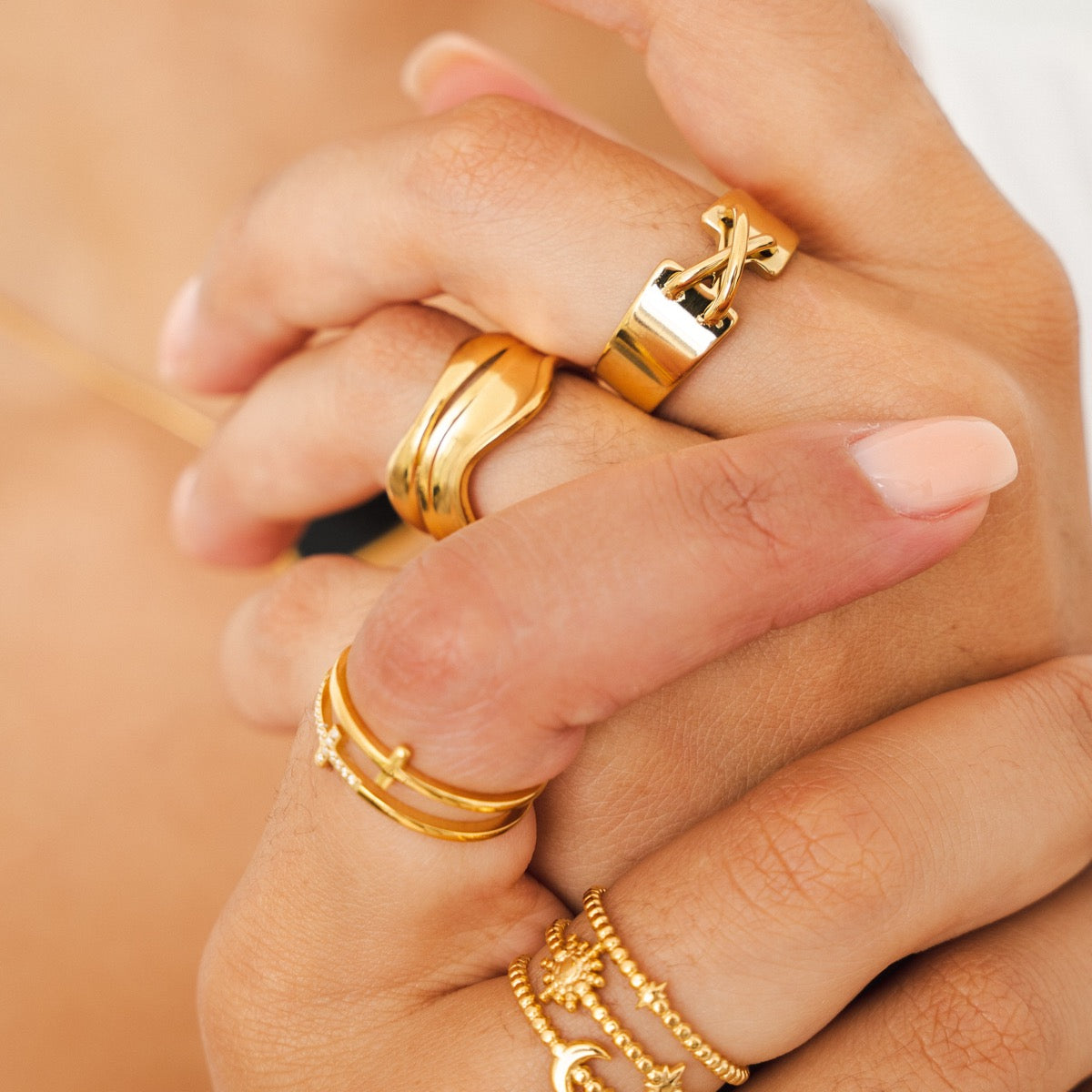 Charlie – Bague Ajustable Sculpturale