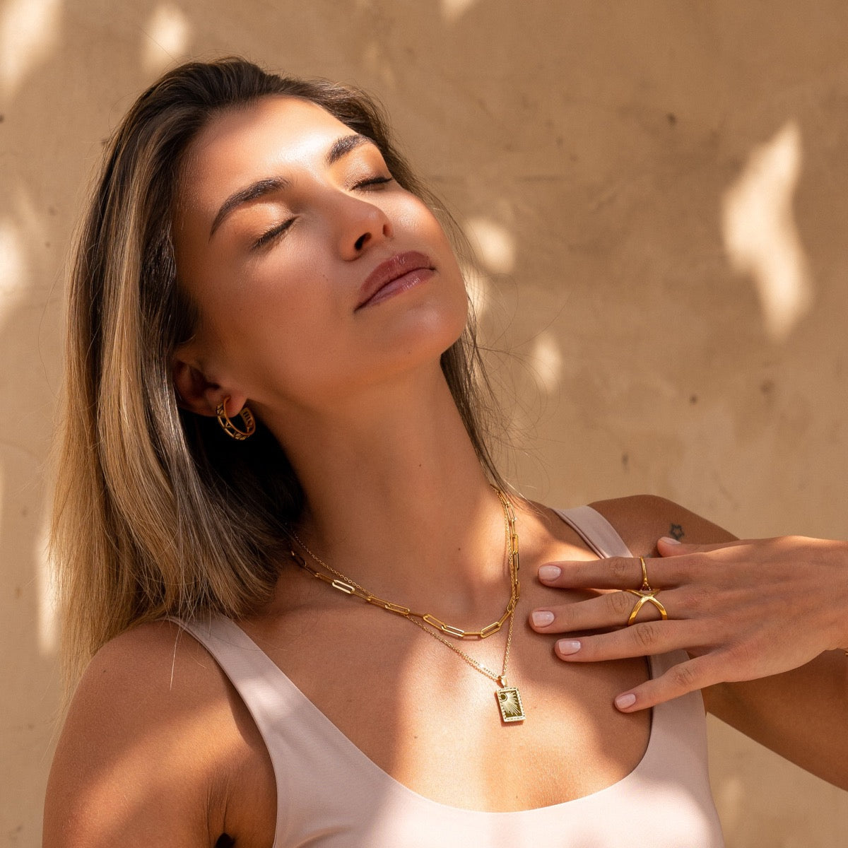 Elisa – Collier Chaîne à Maillons Dorés