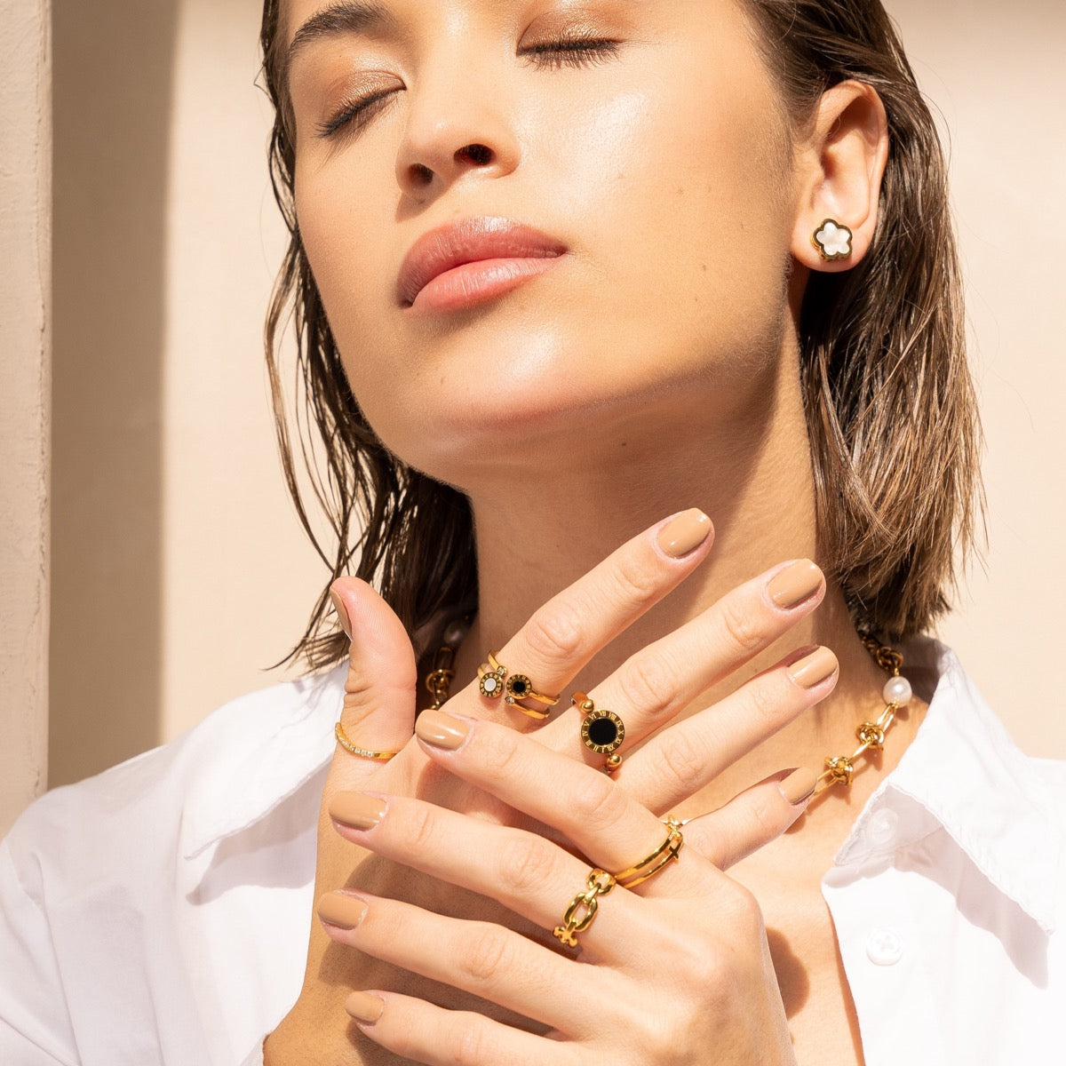 Palermo – Bague Ajustable Dorée
