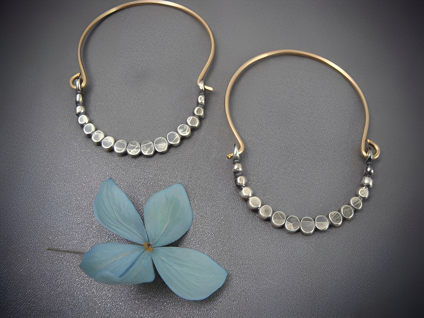 Bella – Boucles d'Oreilles Cubiques en Argent Boho