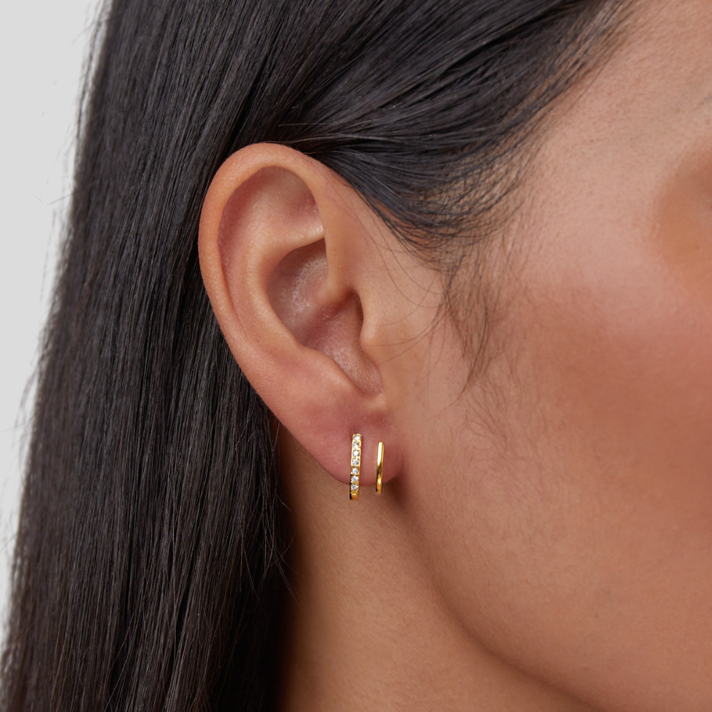 Zendaya – Boucles d’Oreilles Griffes Cristal en Or 18K