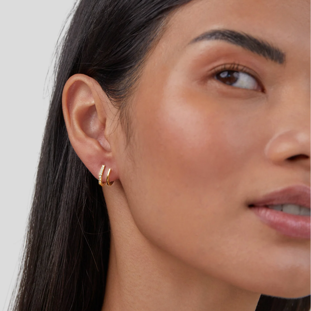 Zendaya – Boucles d’Oreilles Griffes Cristal en Or 18K