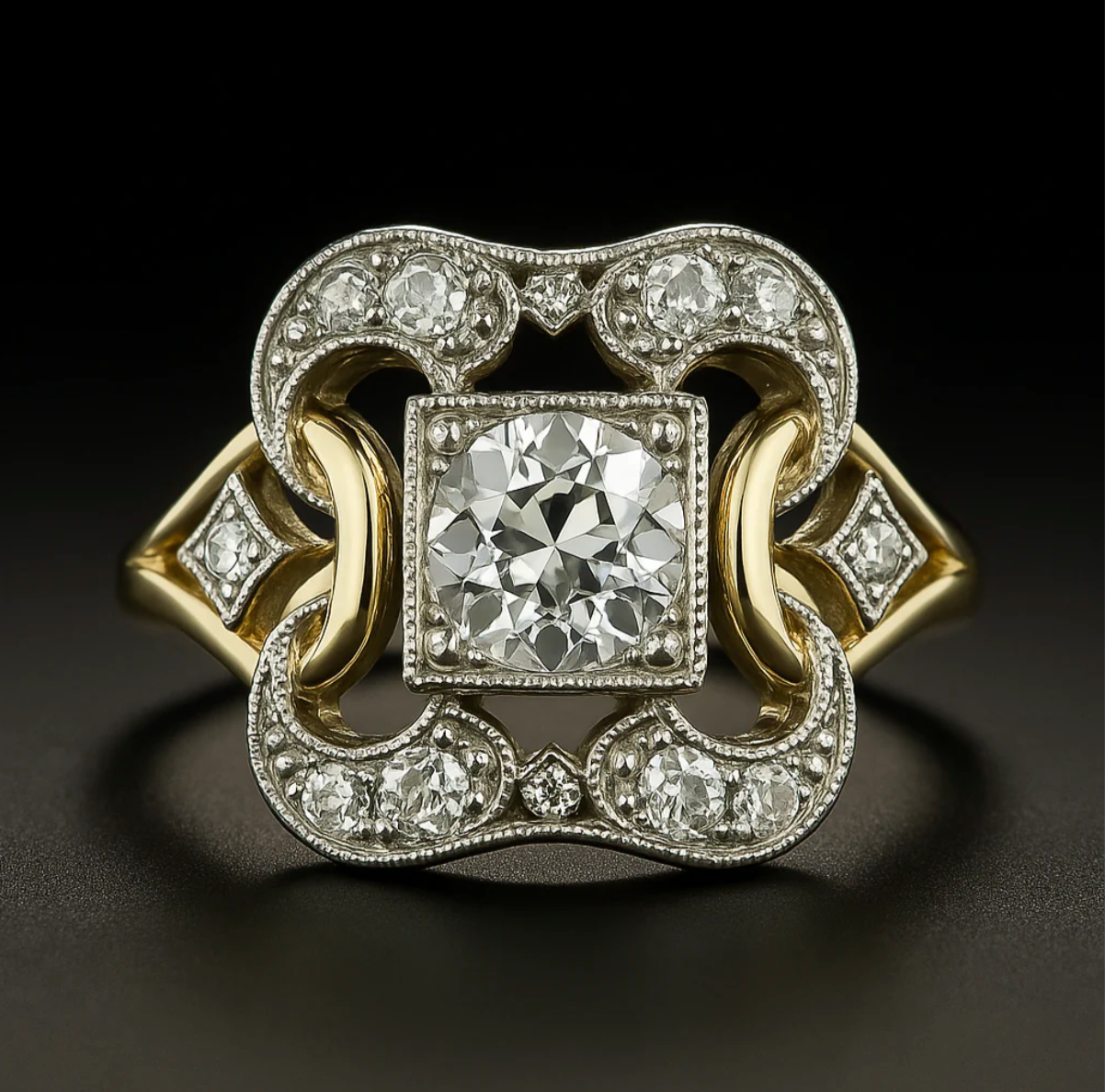 Isla – Bague Vintage en Or et Zirconia