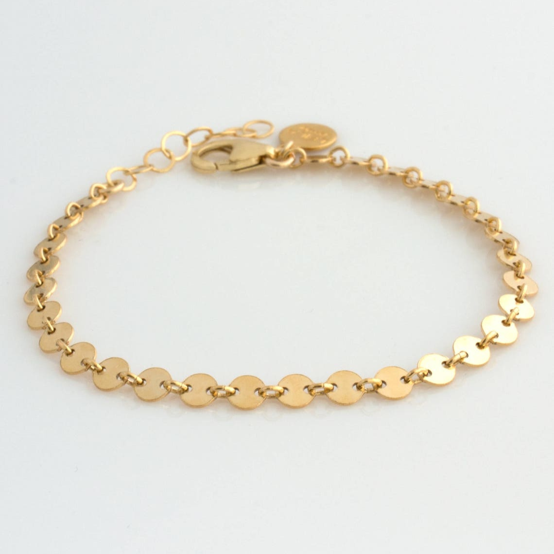 Bracelet à disques chaîne tubulaire - Ensemble de bracelets superposés