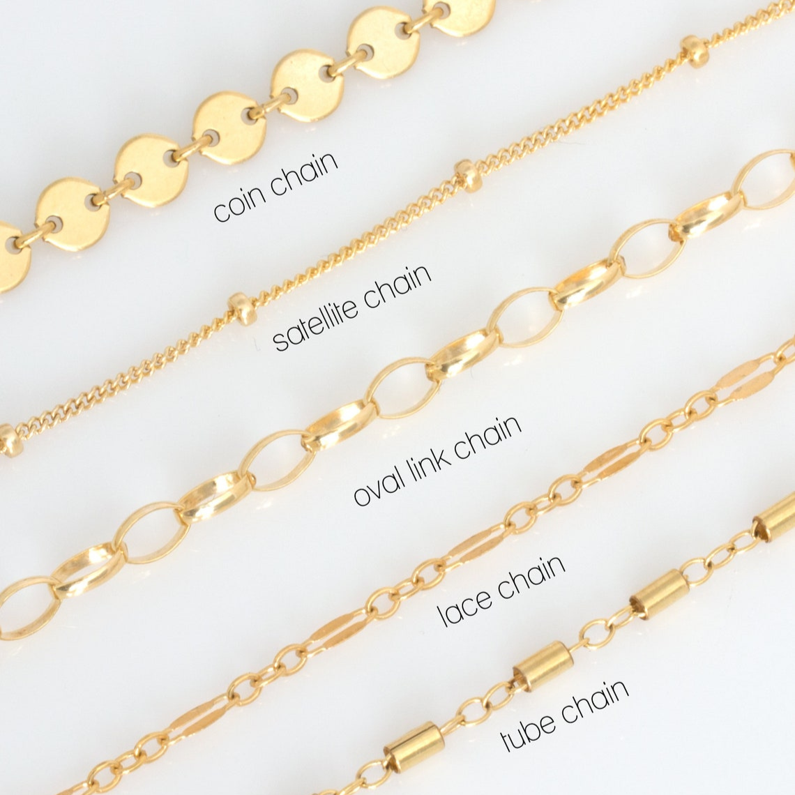 Bracelet à disques chaîne tubulaire - Ensemble de bracelets superposés