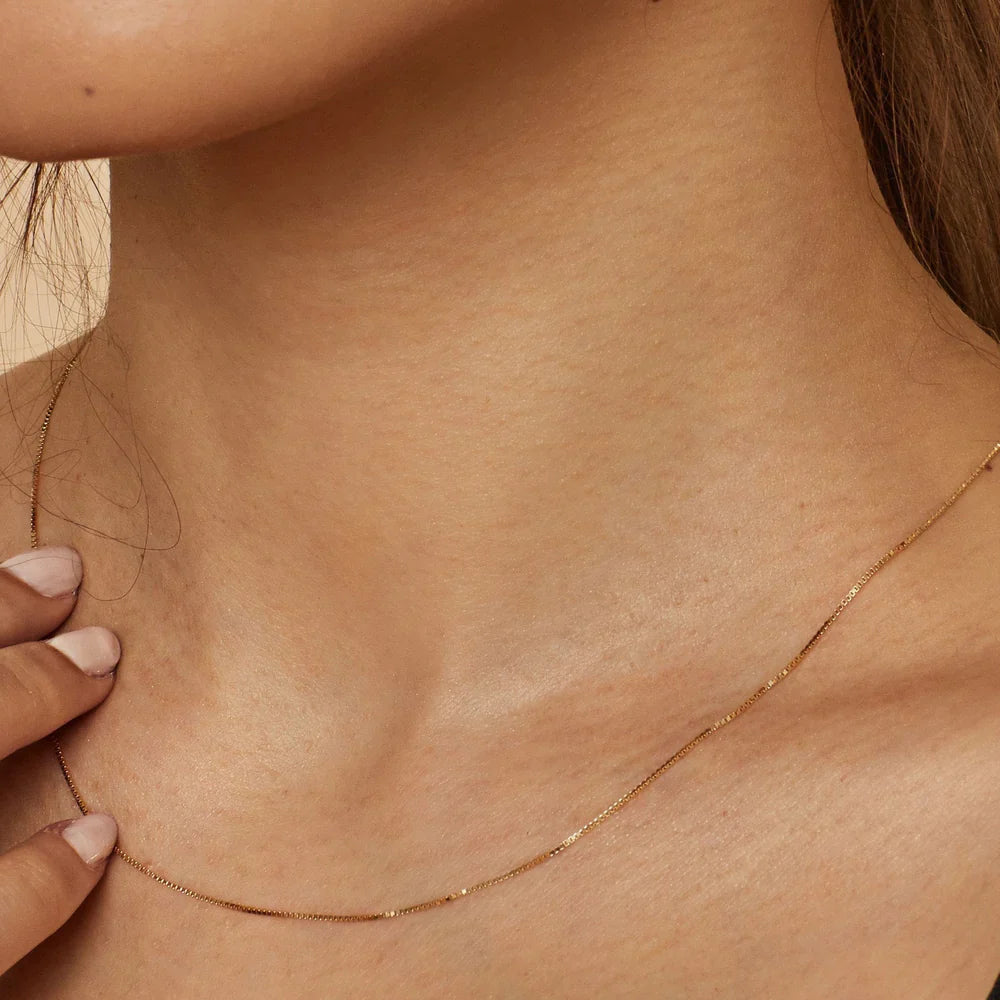 Bodega – Collier Chaîne Box en Or 18K