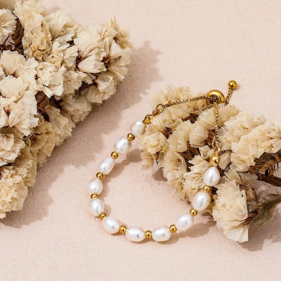 Alma – Bracelet Vintage avec Perles Naturelles