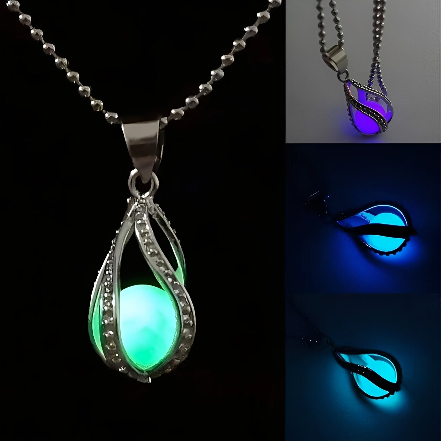 Arielle – Collier Goutte Lumineuse de Sirène