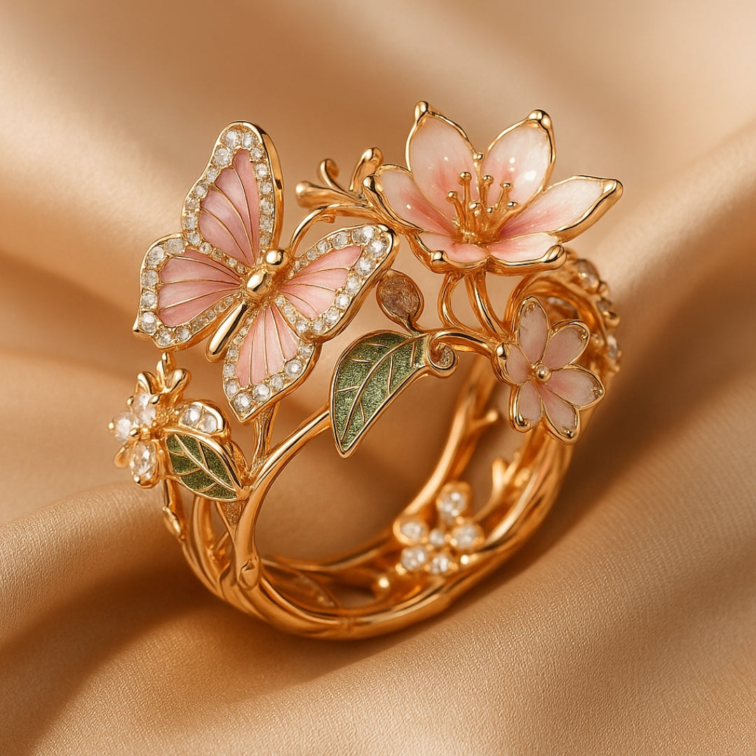 Meliora – Bague Papillon Étincelante en Zircon