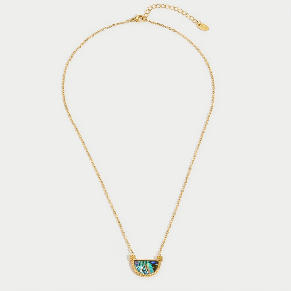 Talia – Collier Doré Turquoise d’Été