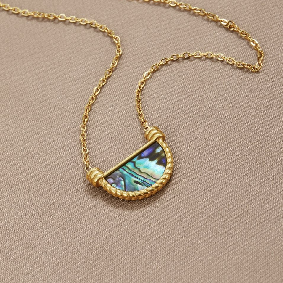 Talia – Collier Doré Turquoise d’Été
