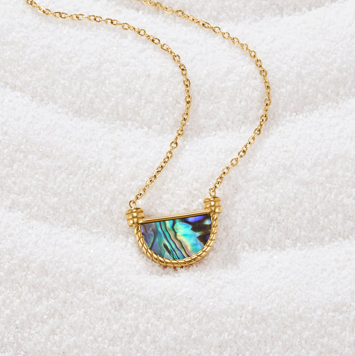 Talia – Collier Doré Turquoise d’Été
