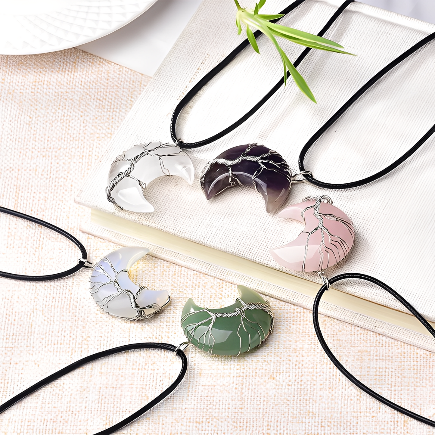 Kylie – Collier Croissant - Arbre de Vie