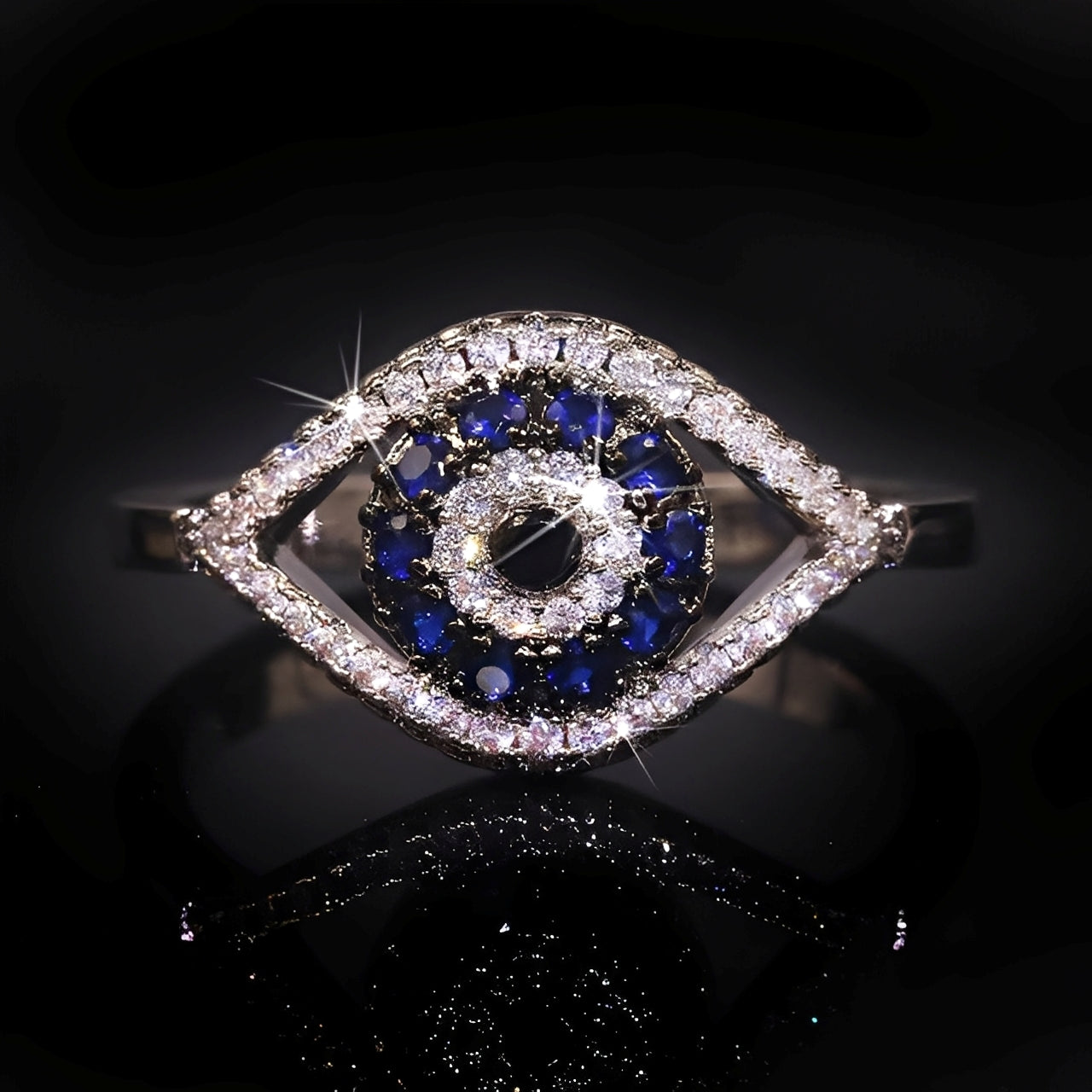 Eleni – Bague Protectrice Œil Bleu Matiasma