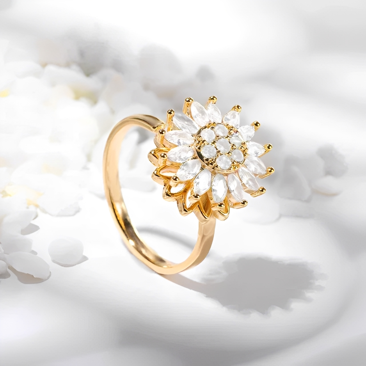 Solaya – Bague Tournesol Anti-Stress