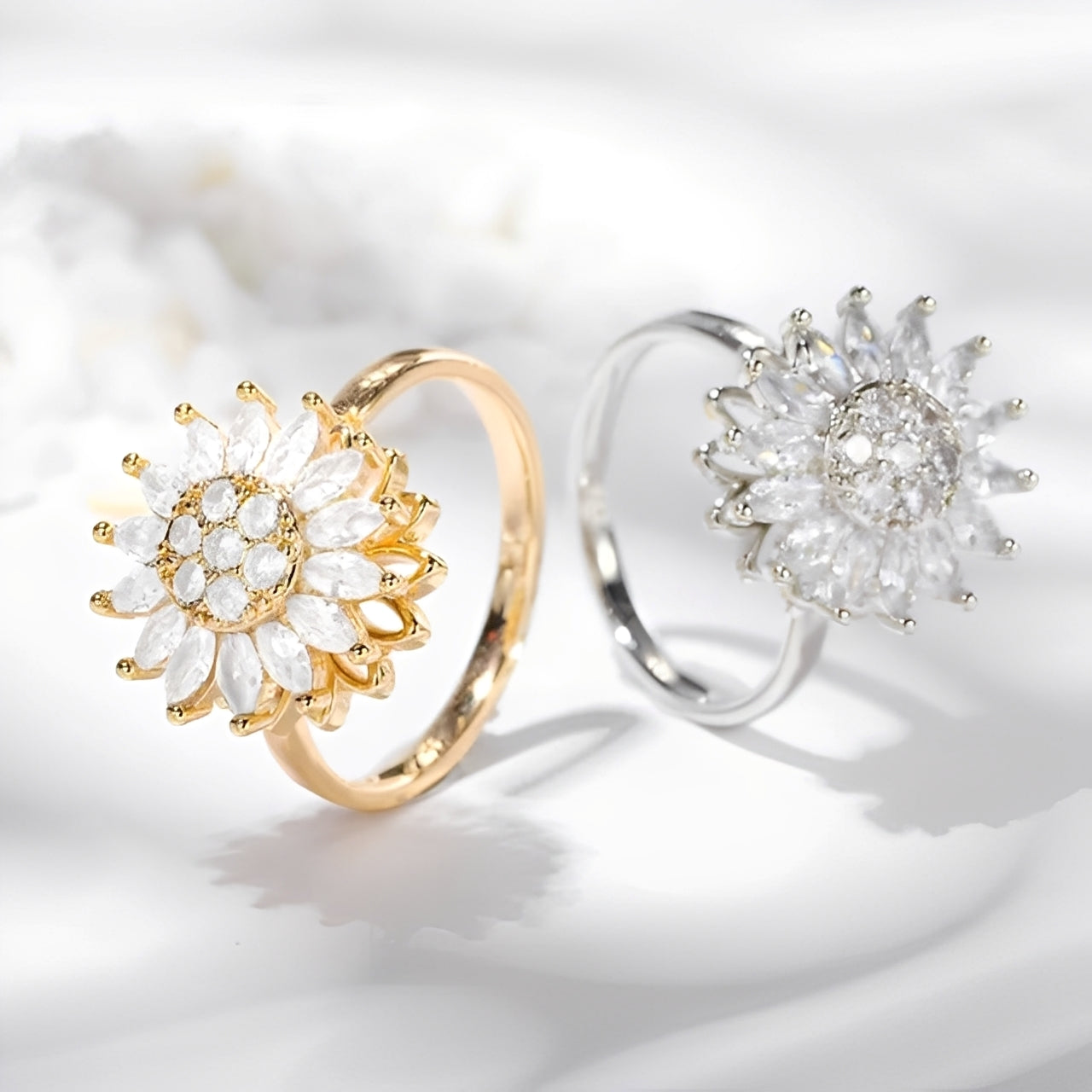 Solaya – Bague Tournesol Anti-Stress