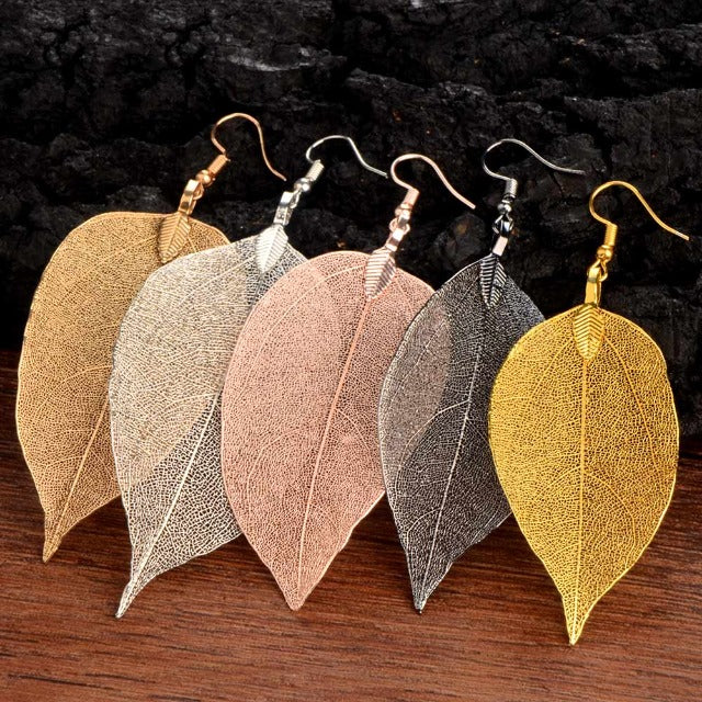 Larah – Boucles d’Oreilles Feuilles Style Bohème