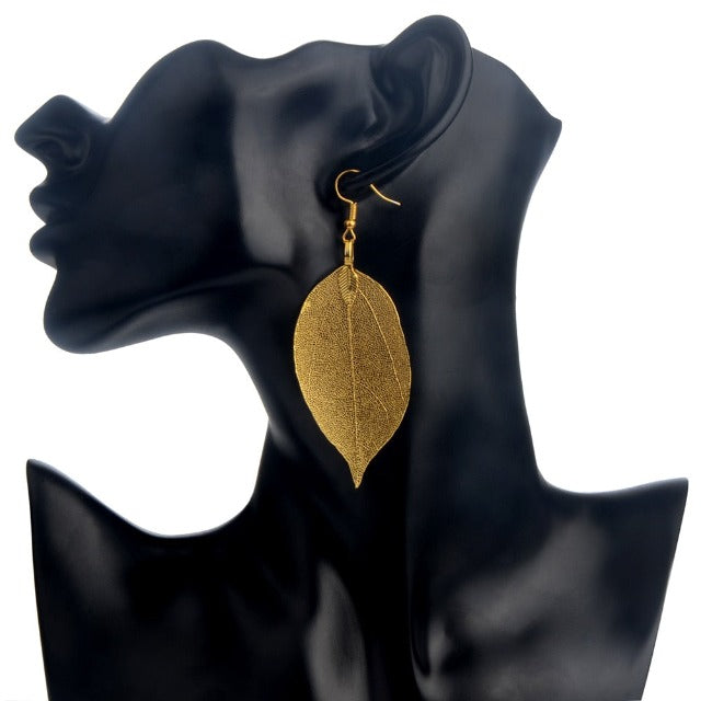 Larah – Boucles d’Oreilles Feuilles Style Bohème