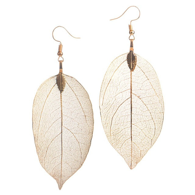 Larah – Boucles d’Oreilles Feuilles Style Bohème