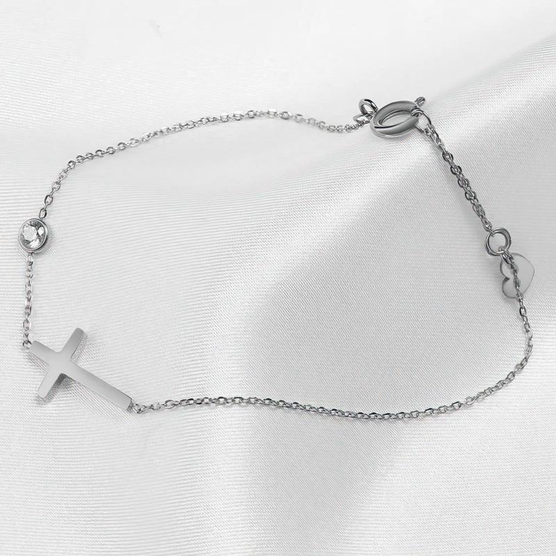 Althea – Bracelet avec Croix pour Femme en Or & Argent