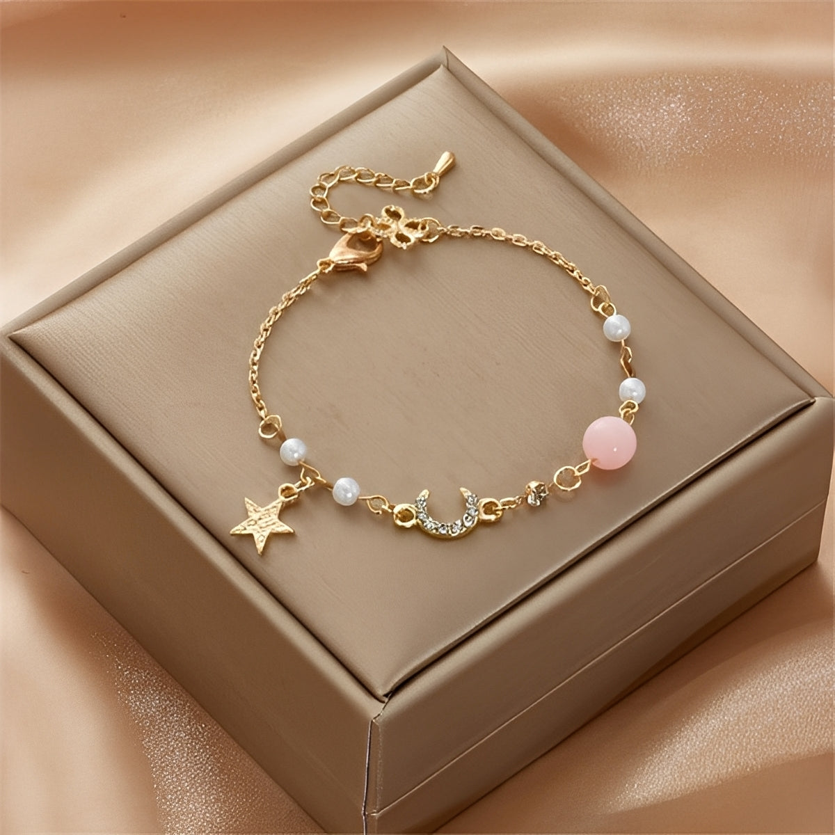 Selina – Bracelet Lune et Étoile