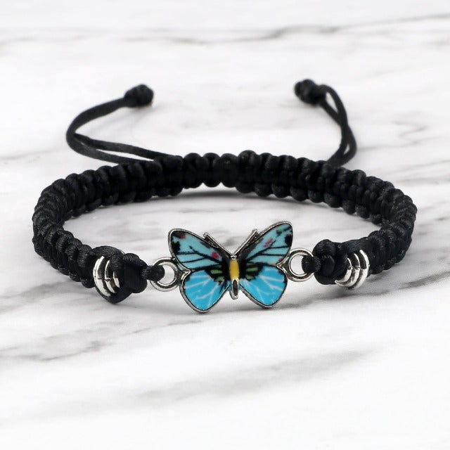 Elvina – Bracelet Papillon Bleu