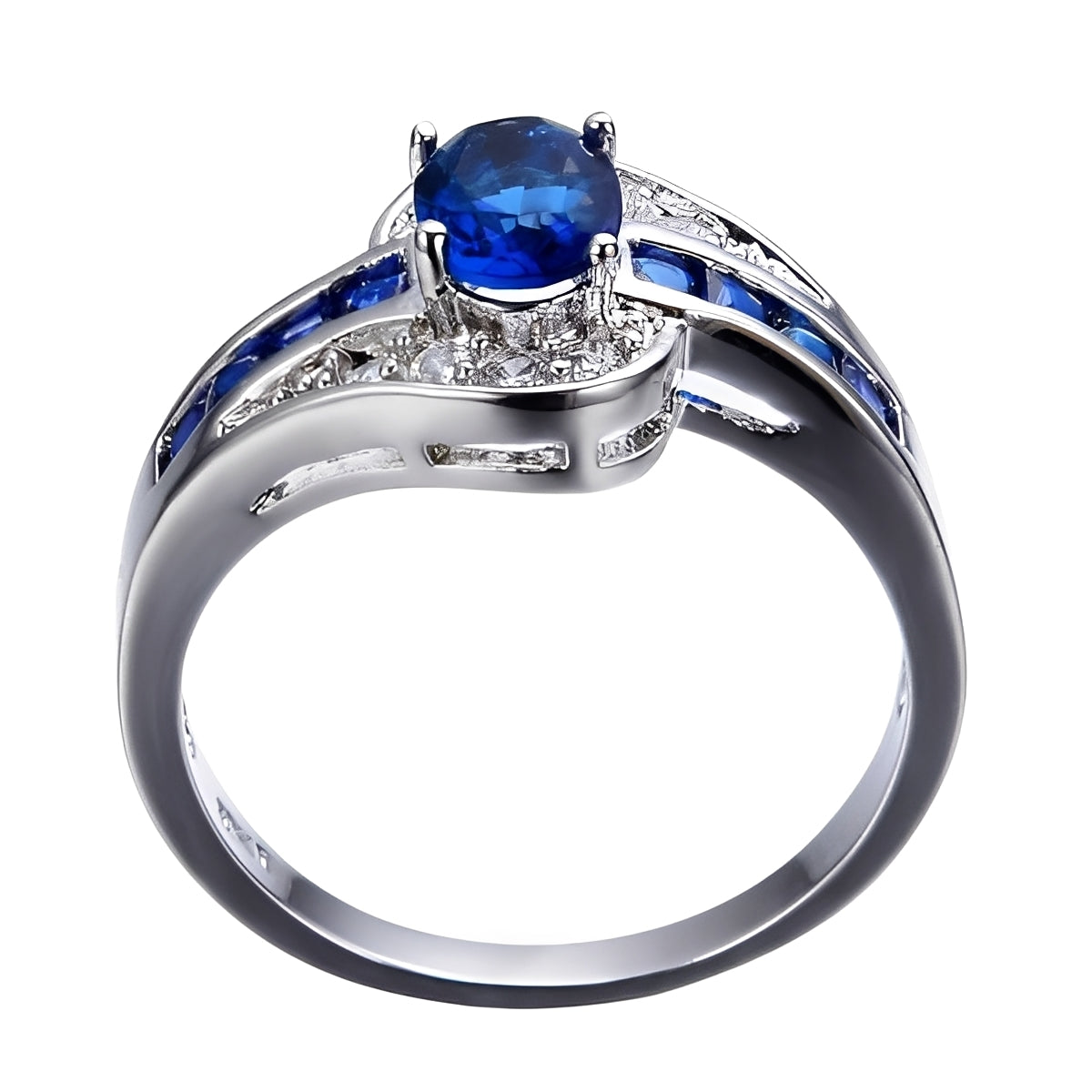 Diane – Bague en Saphir Bleu