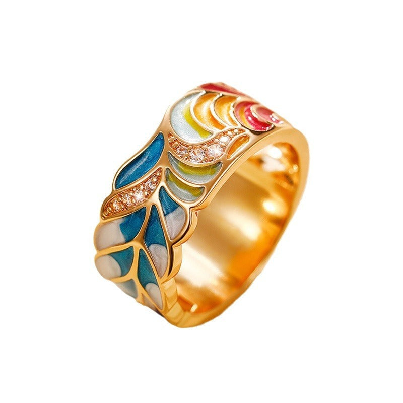 Isolde – Bague Murmures de Fleurs Peintes à la Main