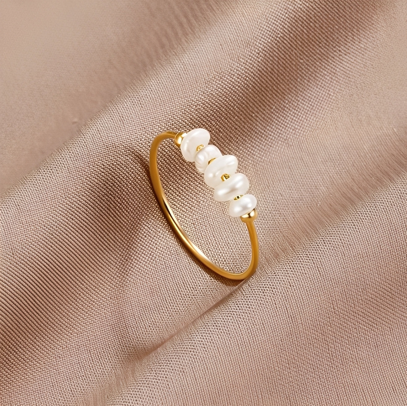 Maelia – Bague Classique à Perle d’Eau Douce