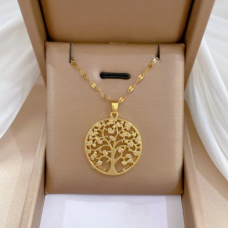 Yara – Pendentif Doré de Vie Éternelle